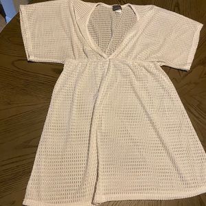 White beach cover up